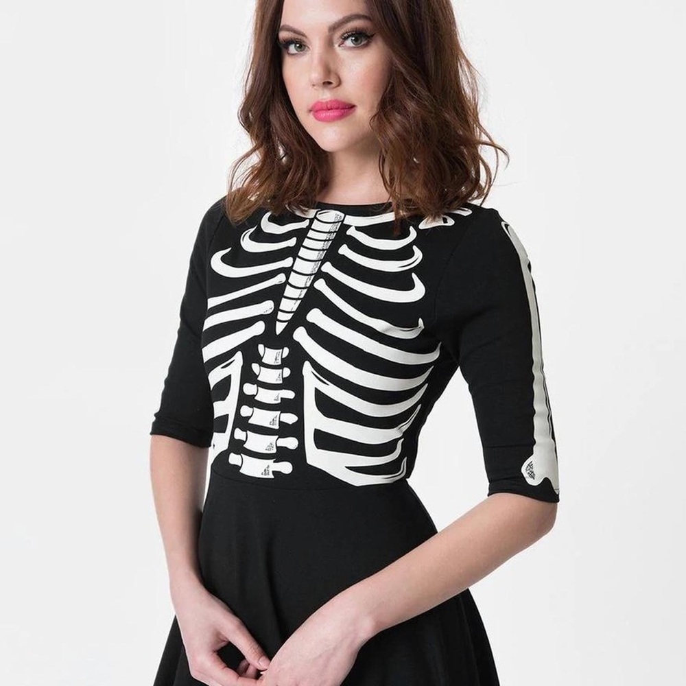 Unique Vintage Skeleton Dress XL